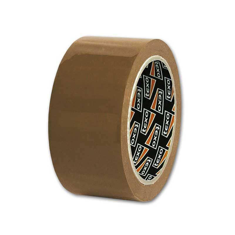 Texo Traka za pakiranje Solvent, 66mx48mm, Smeđa, 25 my