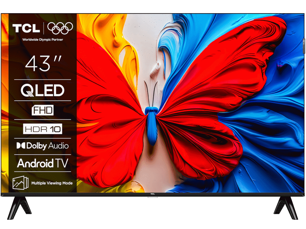 TCL Televizor 43S5K, 43", QLED, FHD, Google TV, HDR10