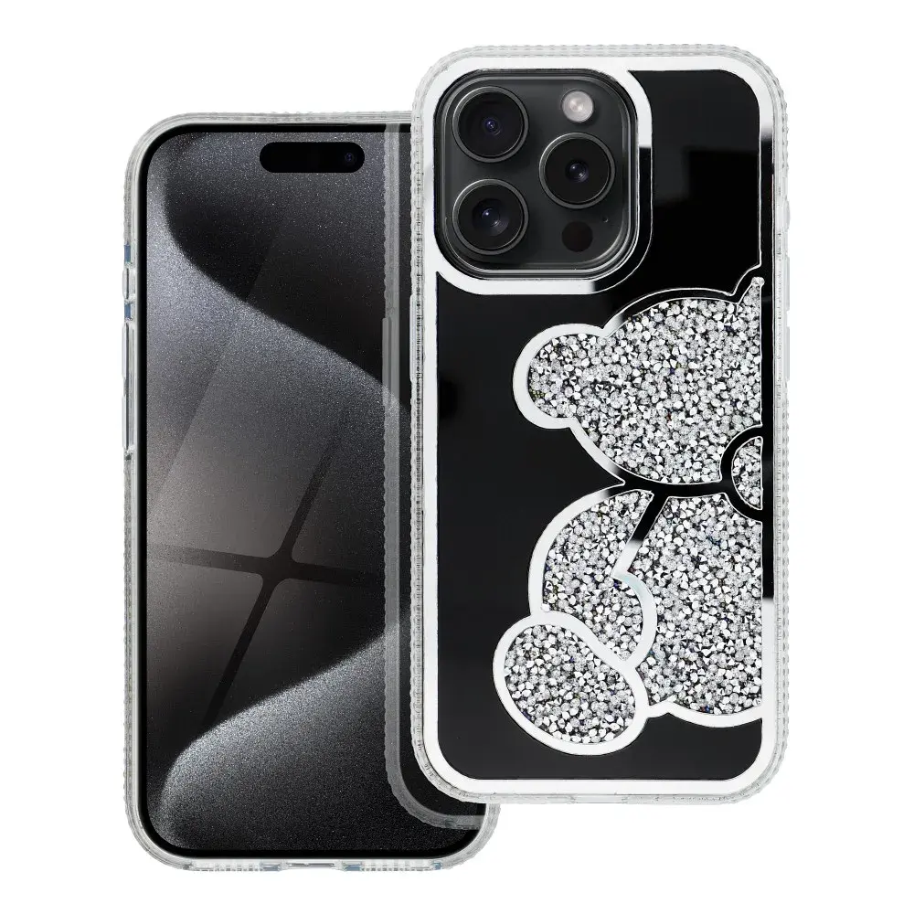 Teddy Bear Maska za mobilni telefon Iphone 16, Srebrna boja