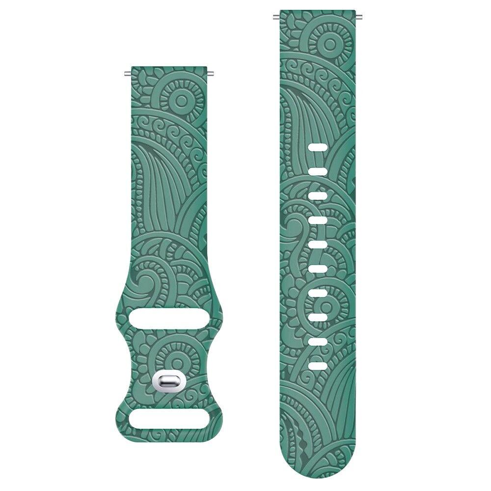 Carven Pattern Silikonska narukvica za pametni sat, 20mm, Zelena