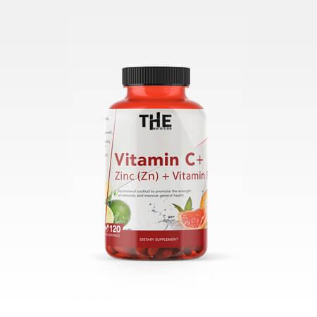 THE Vitamin C+CINK+D3, 120 kapsula