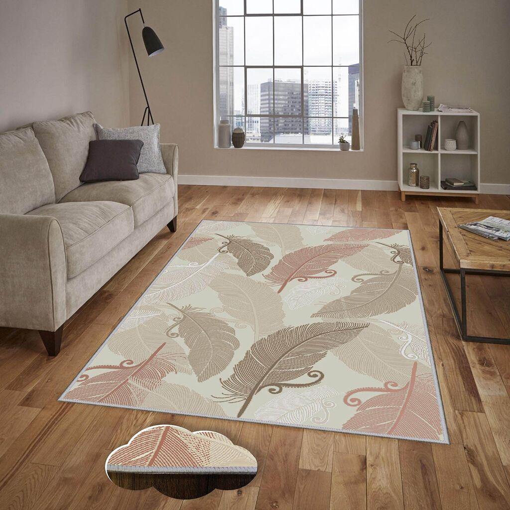 Conceptum Hypnose Tepih Eexfab1149, Pravougaoni, 80 x 200 cm, Krem-roze