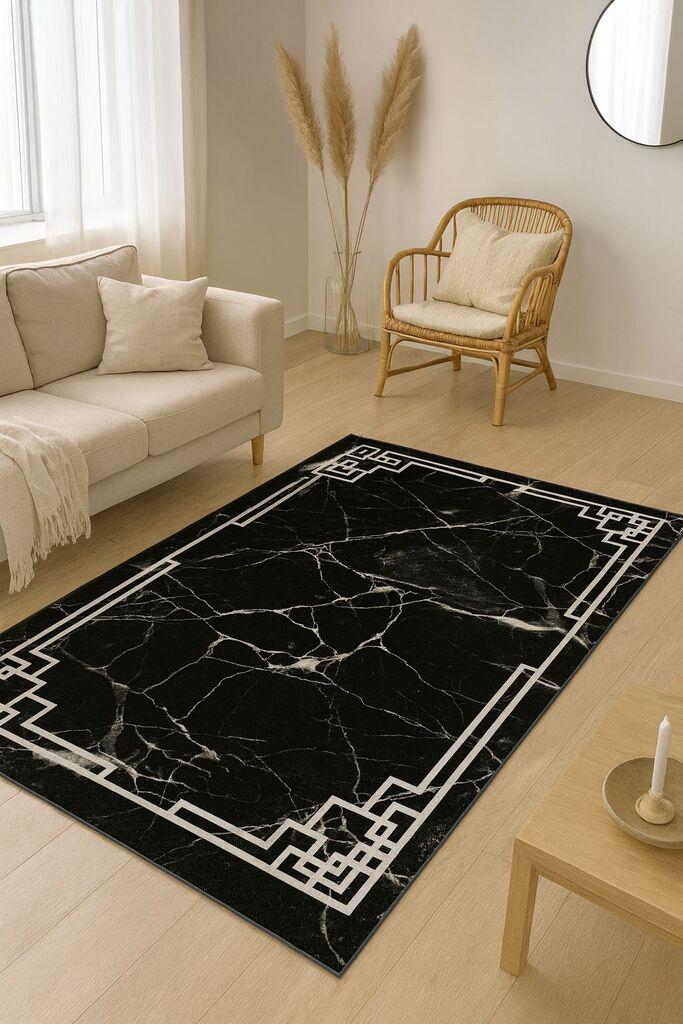 Conceptum Hypnose Tepih HM-CRP25-14, Pravougaoni, 180 x 280 cm, Crno-bijeli