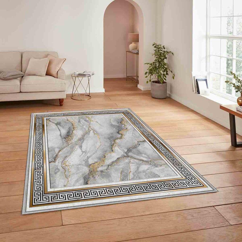 Conceptum Hypnose tepih HM-CRP25-27, pravougaoni, 180 x 280 cm, sivo-zlatna boja