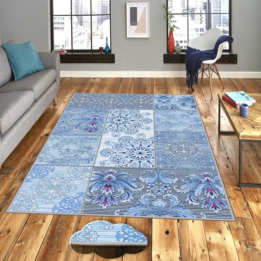 Conceptum Hypnose Tepih Eexfab1011-1, Pravougaoni, 120 x 180 cm, Plavi