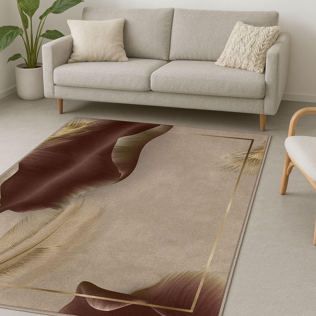 Conceptum Hypnose tepih HM-CRP25-29, pravougaoni, 100 x 140 cm, krem-braon