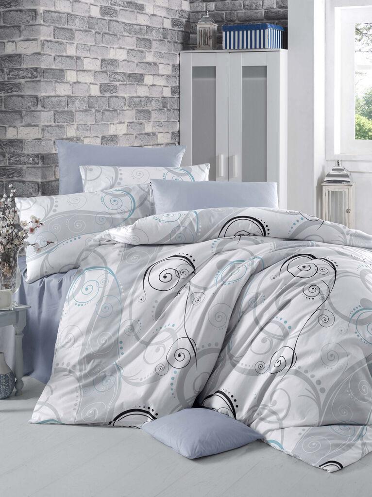 L'essentiel Maison Set posteljine Double Guliz, 200x220 cm, Siva