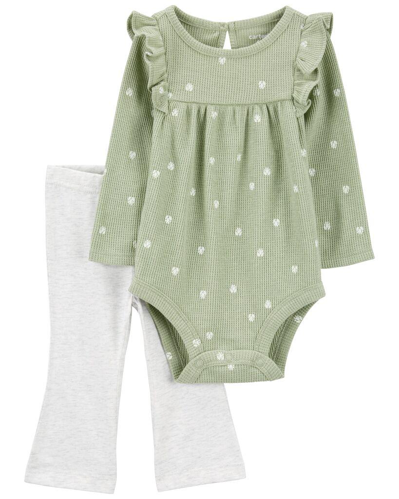 Carters Komplet za bebe, Bodi i Helanke, 1R966510, Zeleni