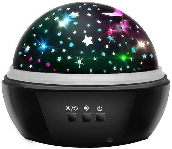 Malatec Noćna lampa s projektorom - crna LP16857