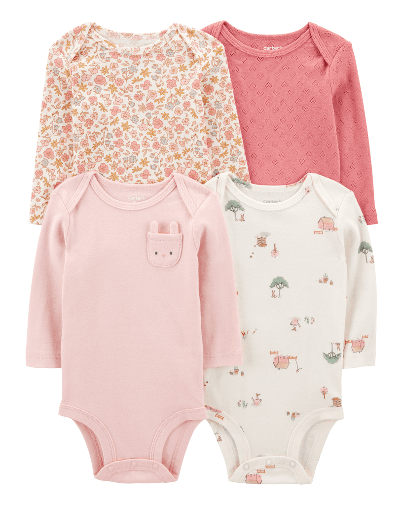 Carters Bodi za bebe 1T166710 K/R, 4 komada