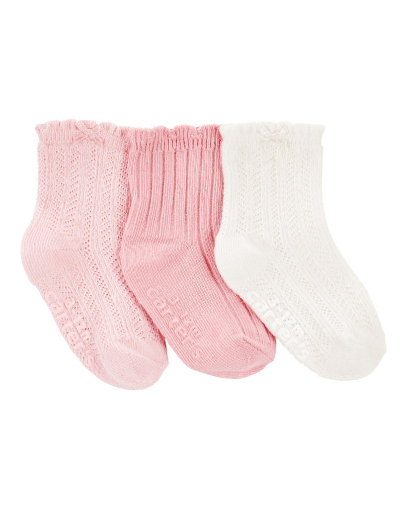 Carters Set čarapa za bebe, 3 para, Roze