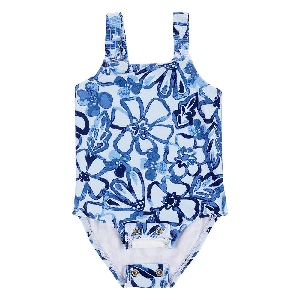 Carters Jednodijelni kupaći za bebe 1S570110, Bijelo-plavi