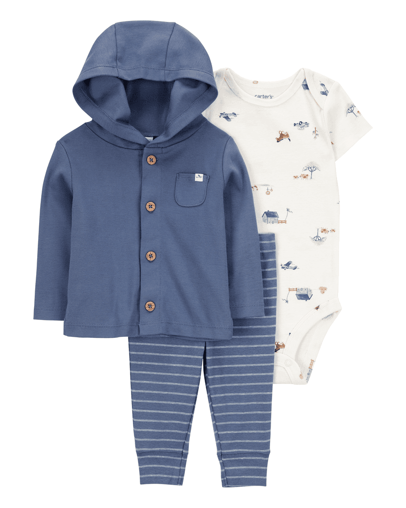 Carters Komplet za bebe, Duks jakna, Bodi i Donji deo, 1S941310,