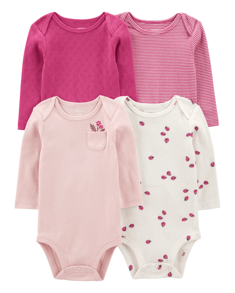 Carters Bodi za bebe 1T397410 K/R, 4 komada