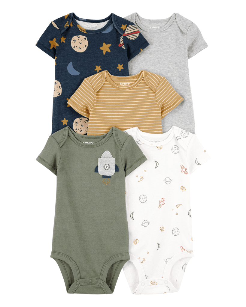 Carters Bodi za bebe 1T122010 K/R, 5 komada