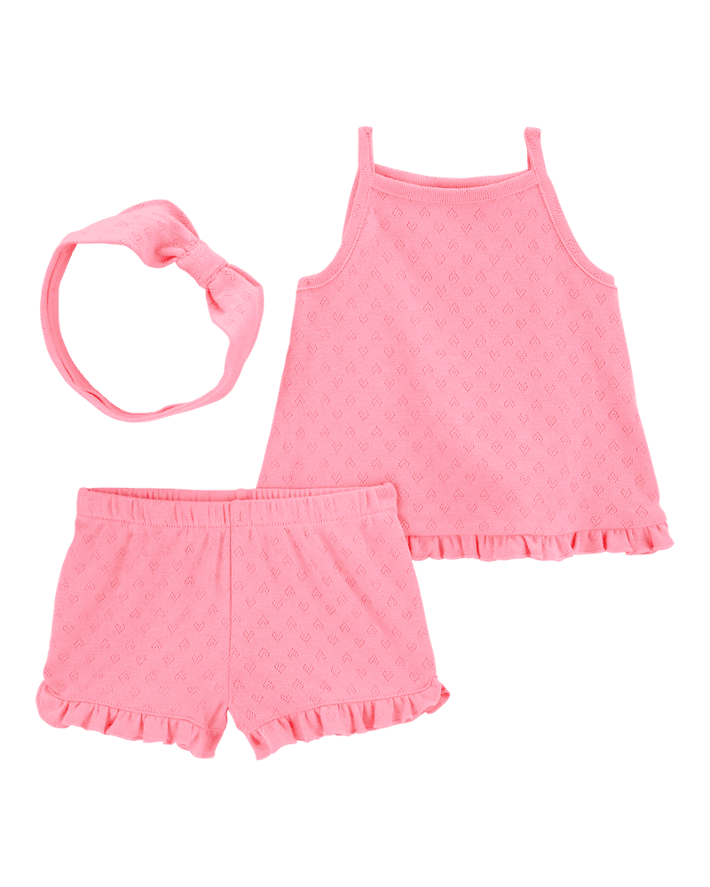 Carters Komplet za bebe, 3 komada, Rozi