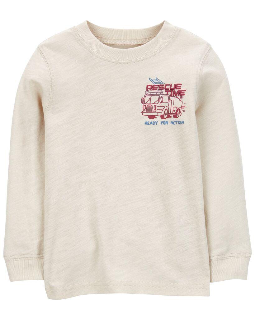 Carters Majica dugih rukava za dječake, Krem