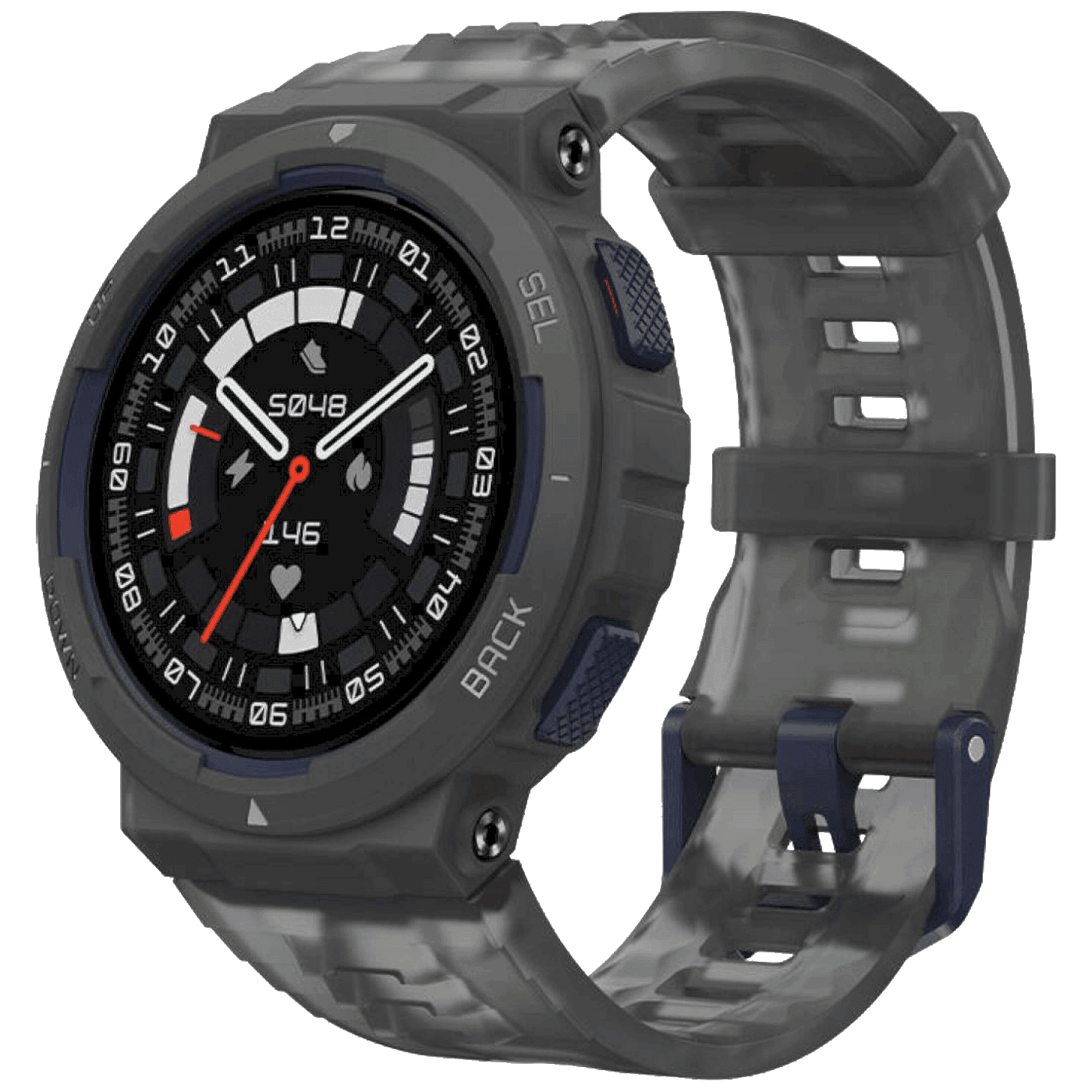 Xiaomi Pametni sat, 1.32", vodootporan 10ATM, BT, GPS, Xiaomi Active Edge, Tamno sivi