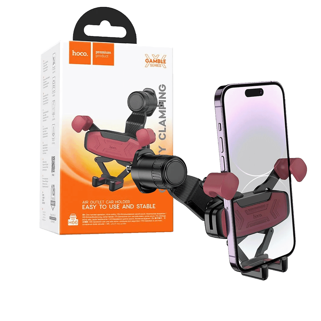 Hoco. Auto držač za mobilni telefon H66, Crno-crveni