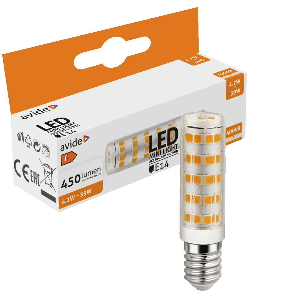 Avide LED sijalica ABJD14NW-4.2W-B, 4.2W, E14, 4000K, IP20