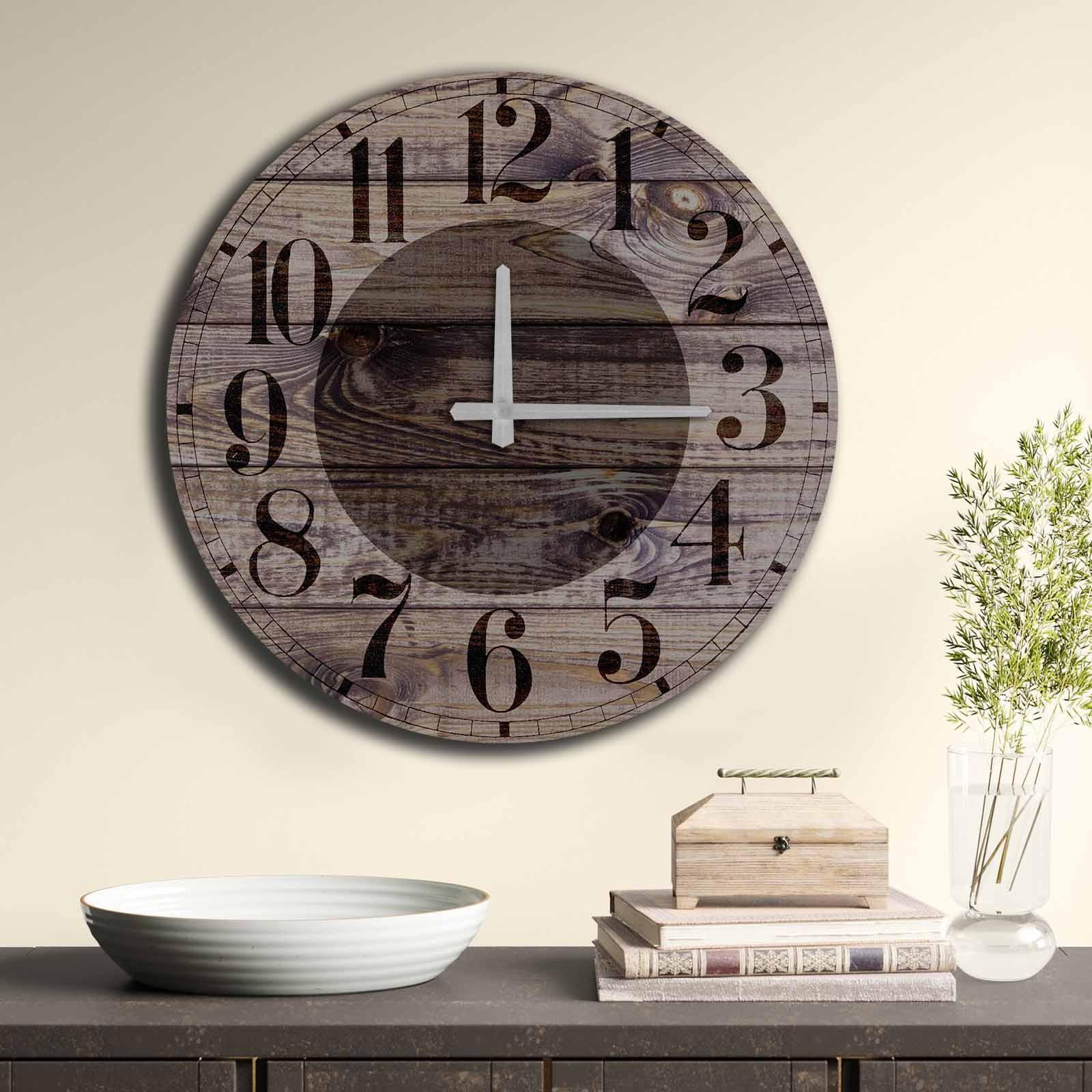 Zidni sat Wallity MDF 50cm šareni