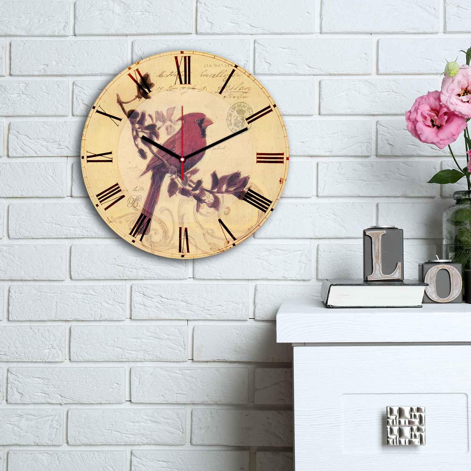 Zidni sat Wallity MDF 30cm šareni