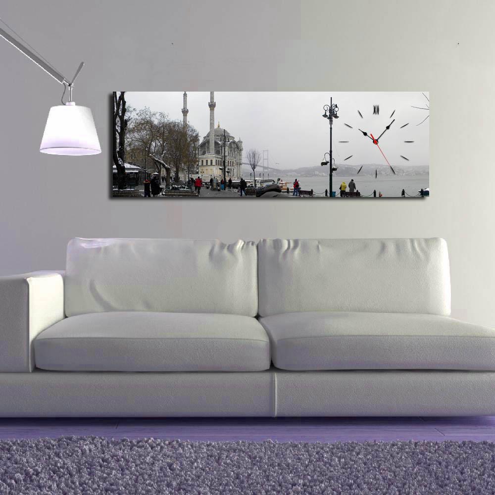 Zidni sat Wallity 30x90cm Šareni