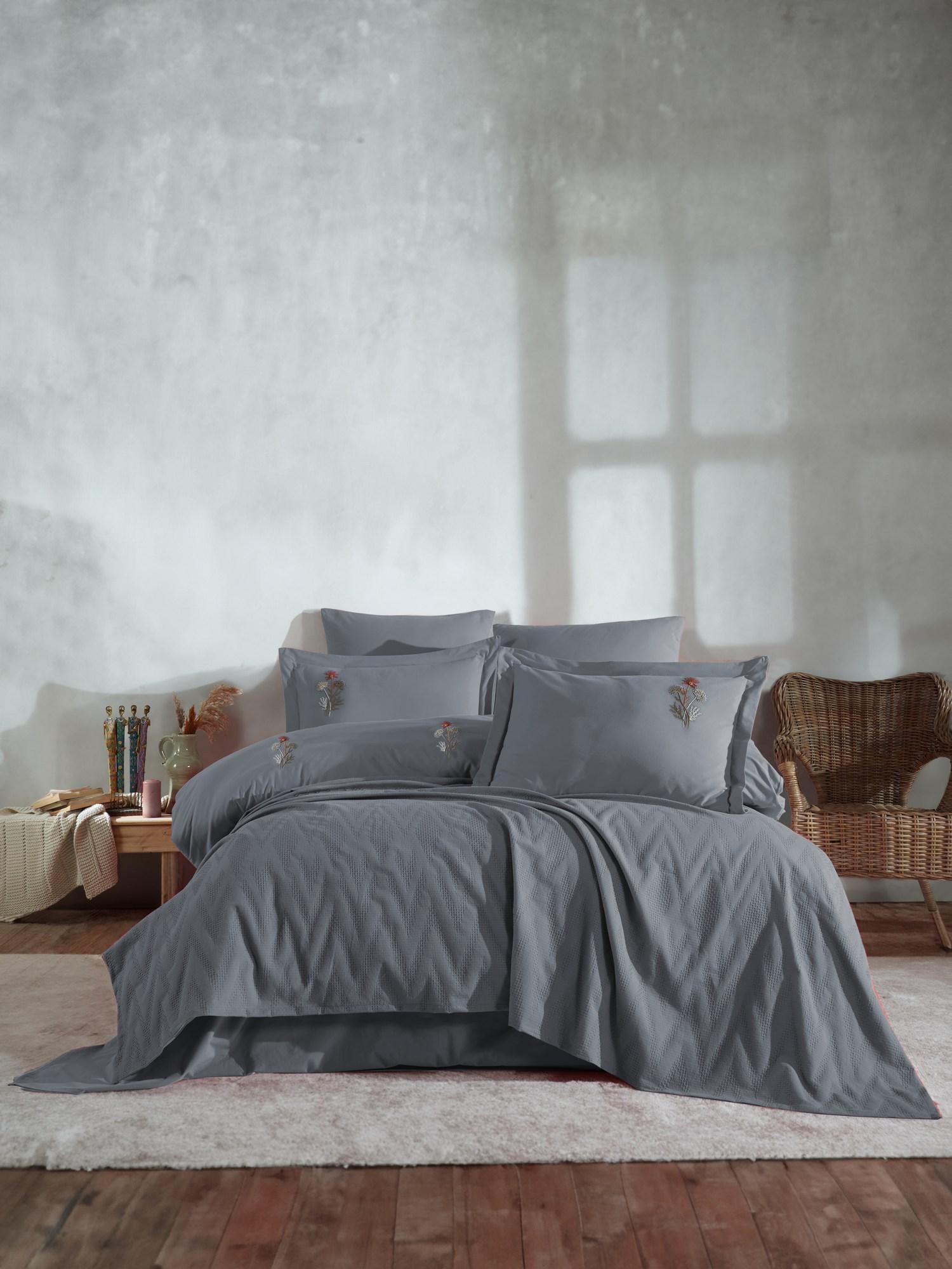 L'essentiel Maison Posteljina za francuski krevet sive boje