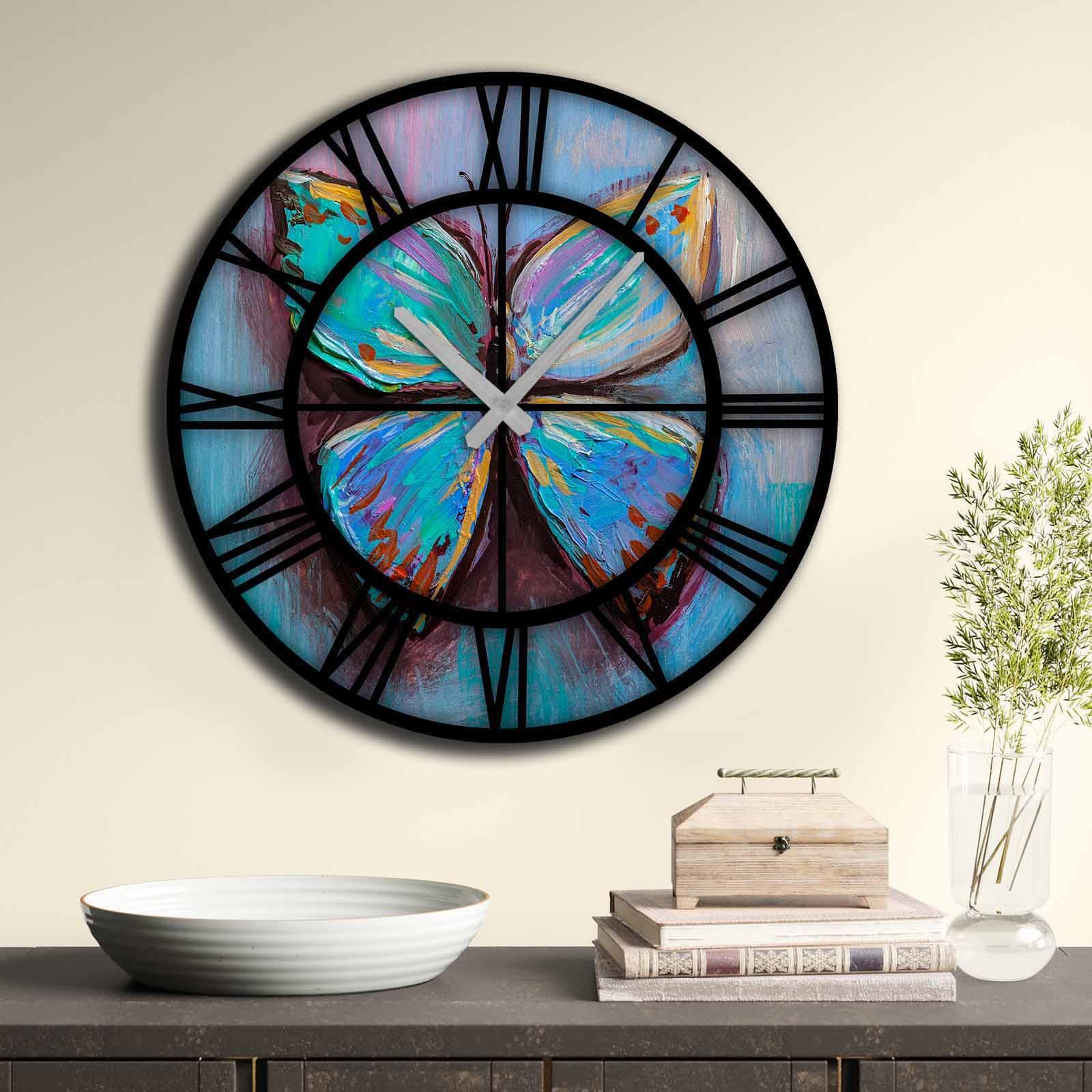 Zidni sat Wallity MDF 50cm šareni