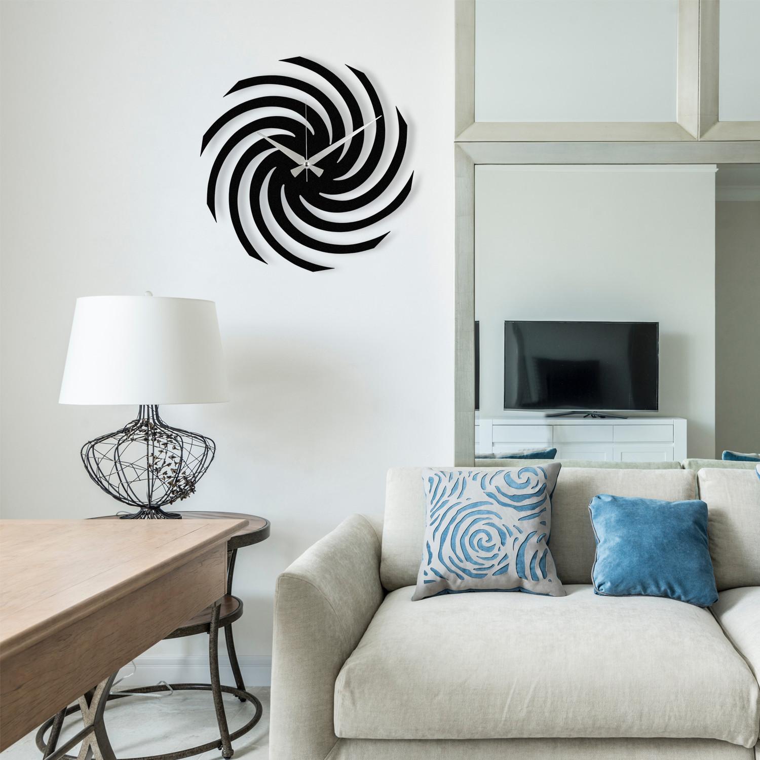 Zidni sat Wallity 48x48cm Crni