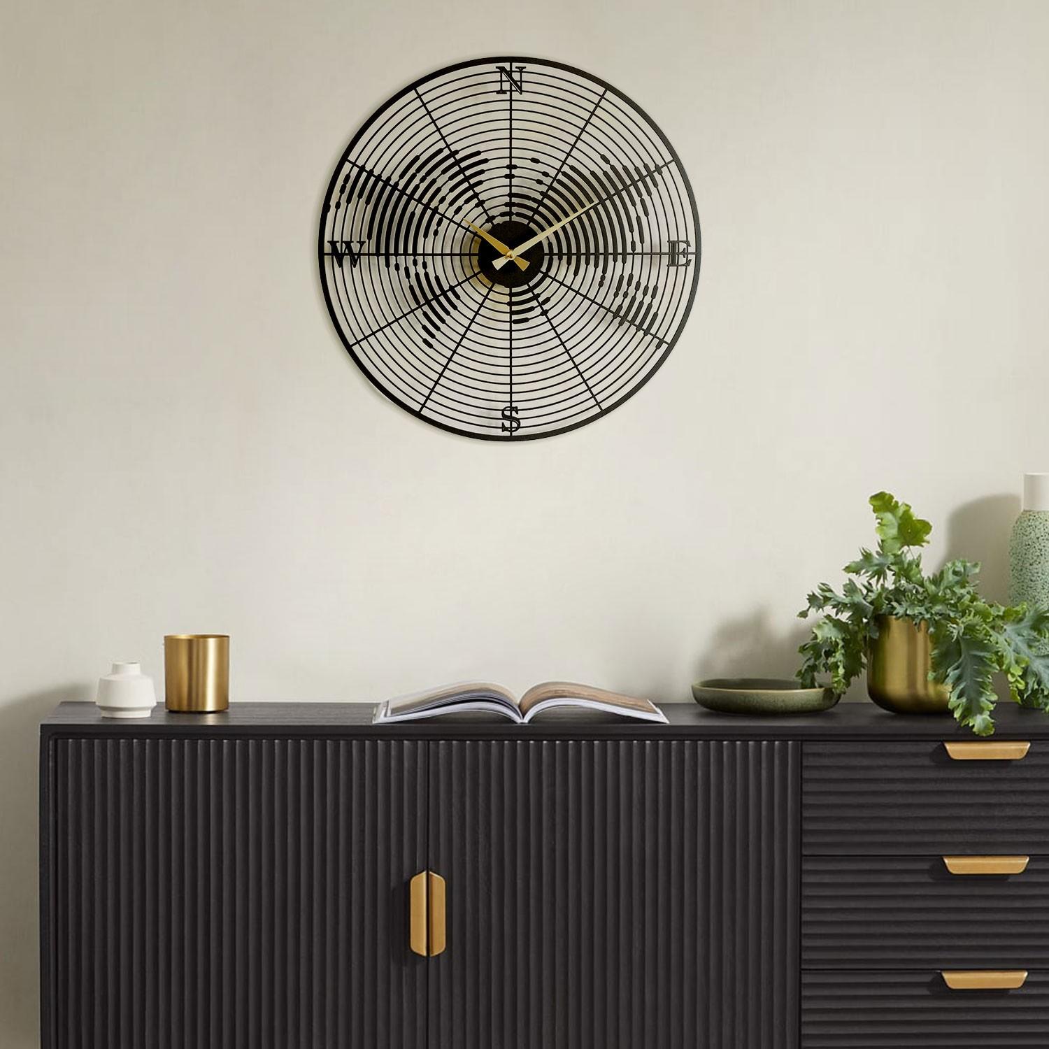 Zidni sat Wallity 49x49cm Crni
