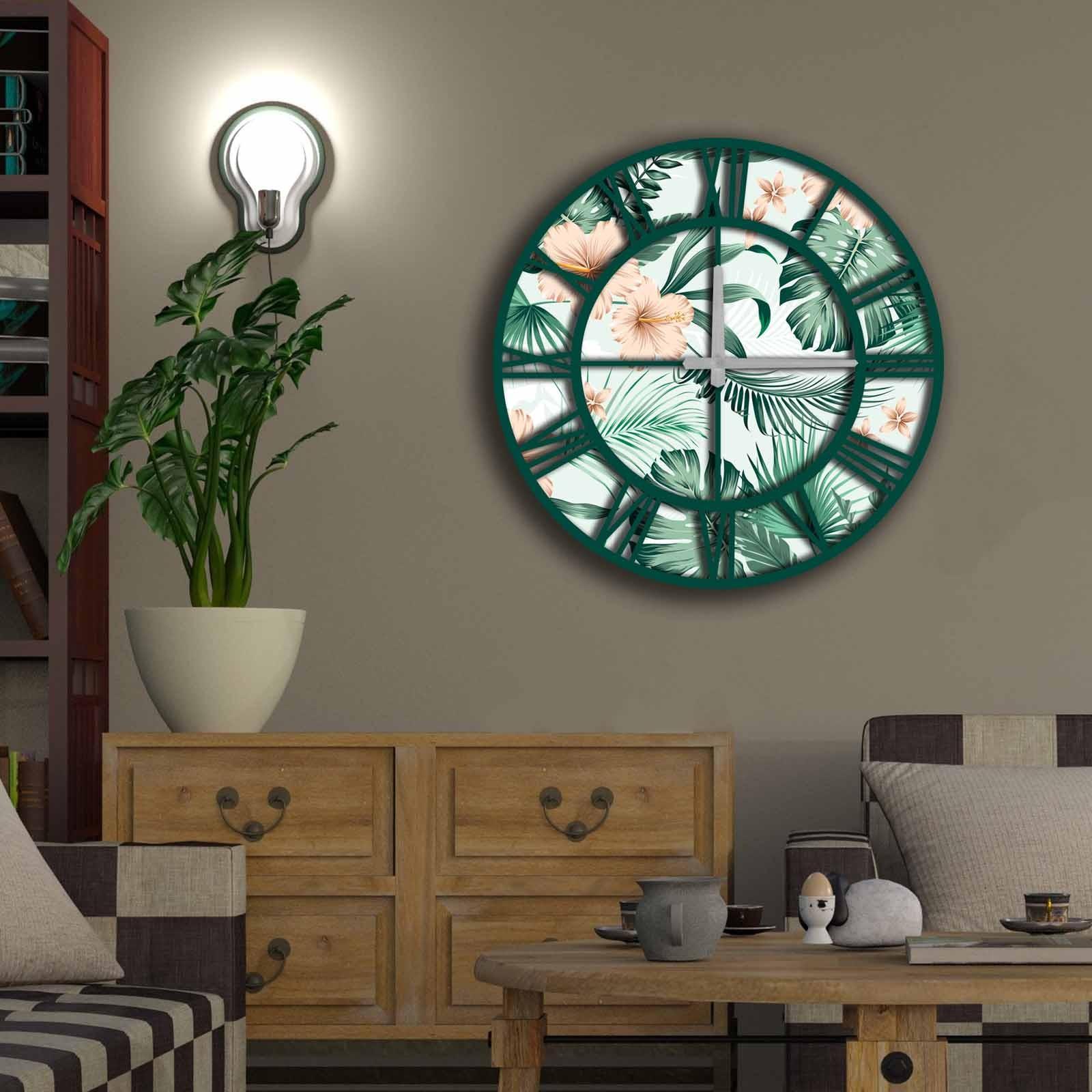 Zidni sat Wallity MDF 50cm šareni