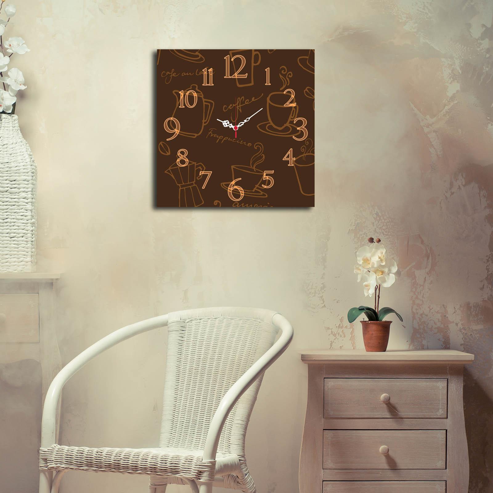 Zidni sat od MDF-a Wallity 40x40cm, šareni