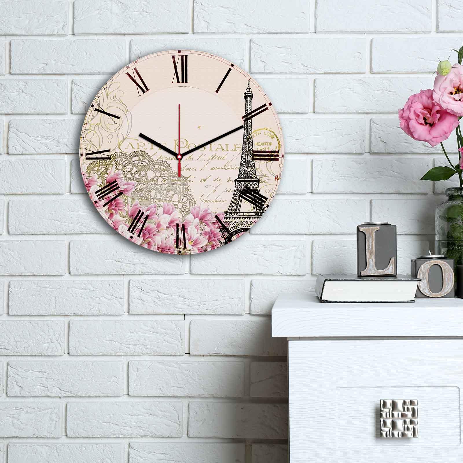 Zidni sat Wallity MDF 30cm šareni