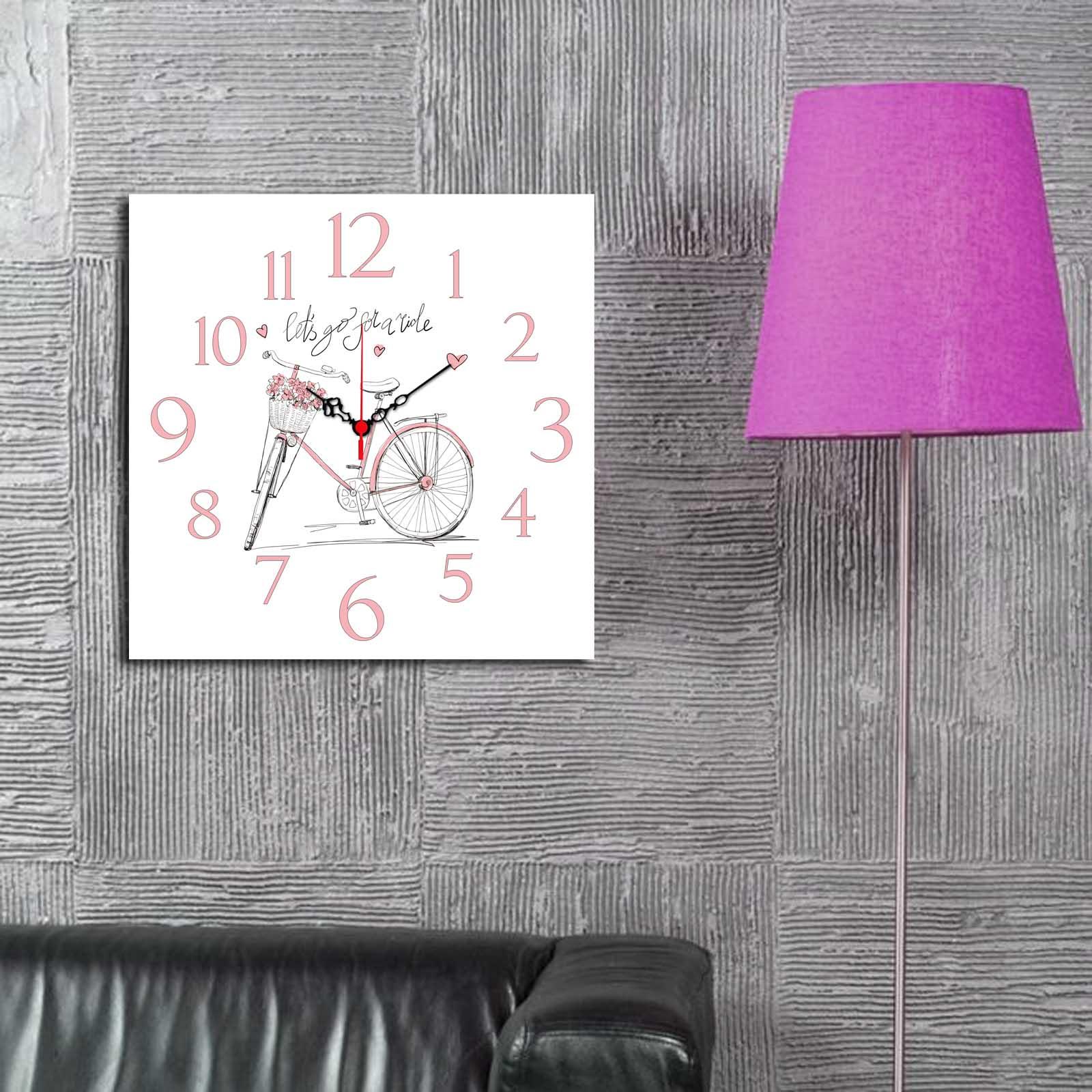 Zidni sat od MDF-a Wallity 40x40cm, šareni