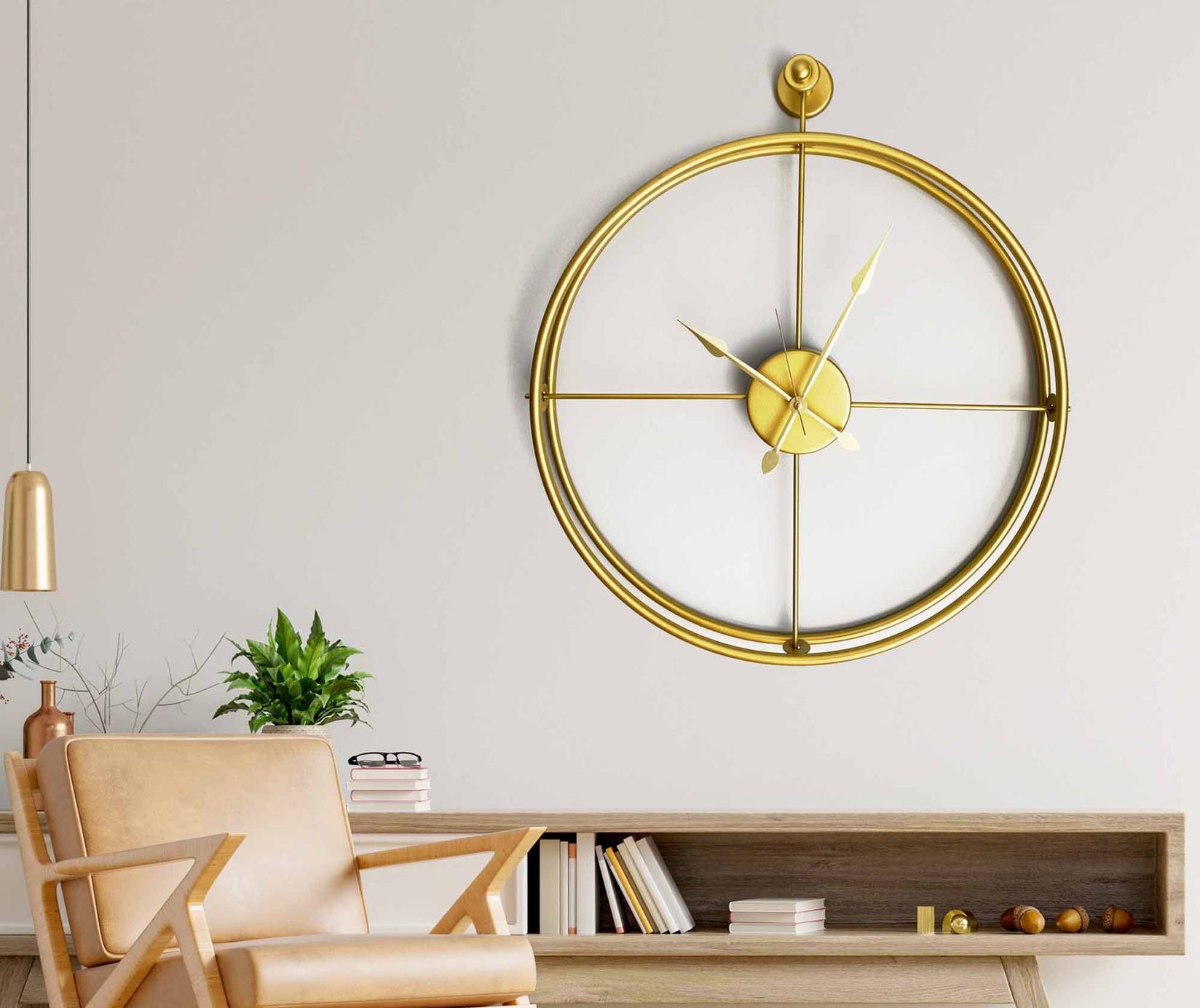 Zidni sat Wallity 58x68x7cm Zlatni