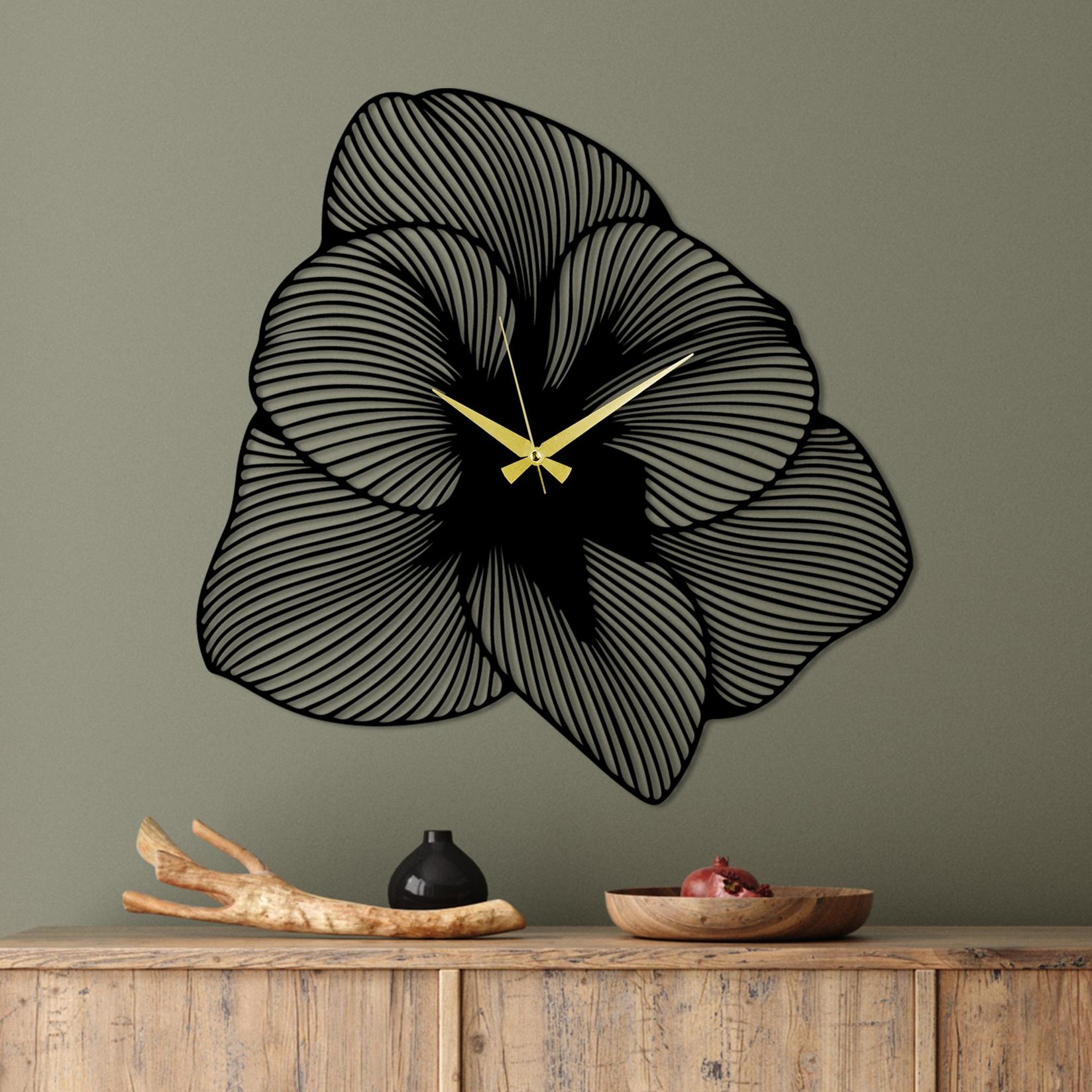 Zidni sat Wallity 70x70cm Crni