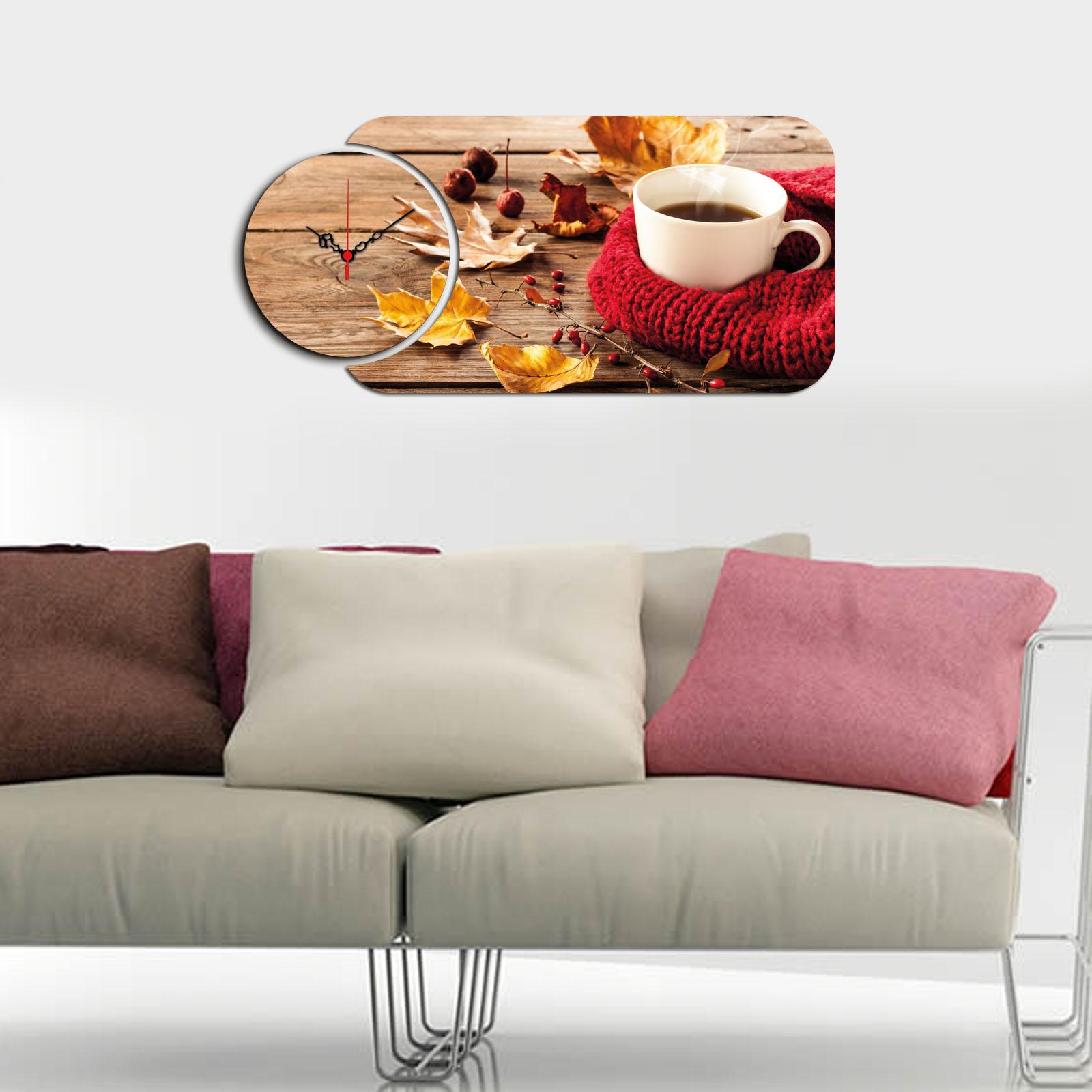 Wallity MDF zidni sat u 2 dijela, šareni