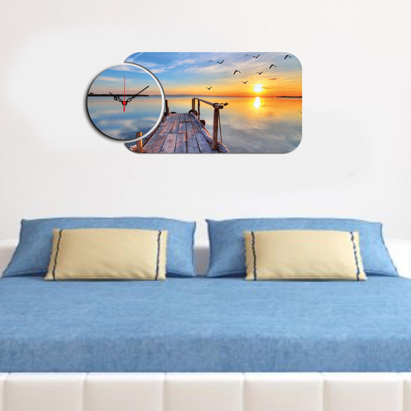 Wallity MDF zidni sat u 2 dijela, šareni