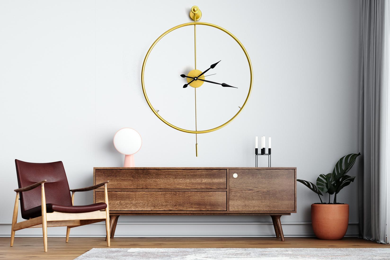 Zidni sat Wallity 58x80x7cm Zlatni