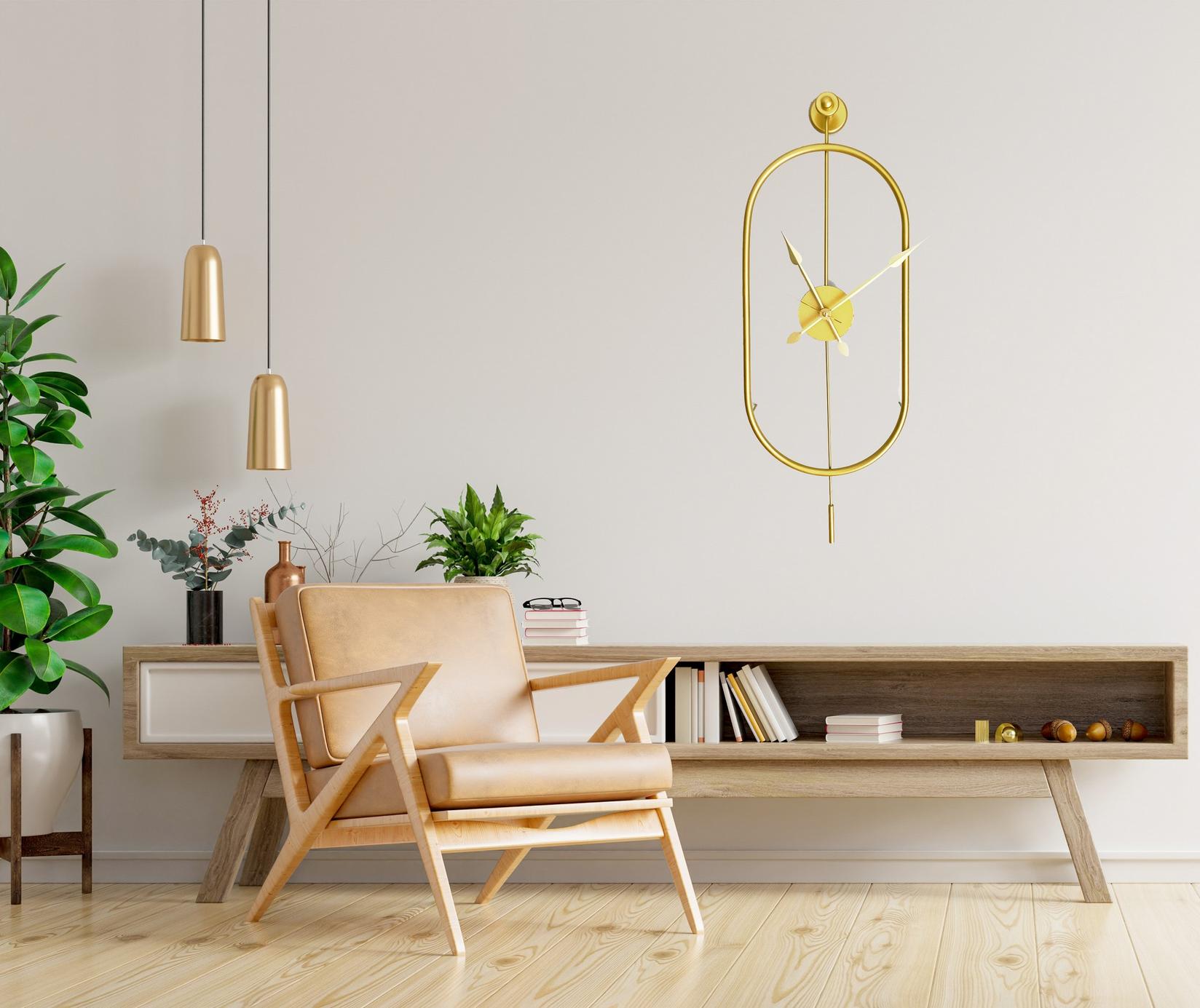 Zidni sat Wallity 28x80x7cm Zlatni