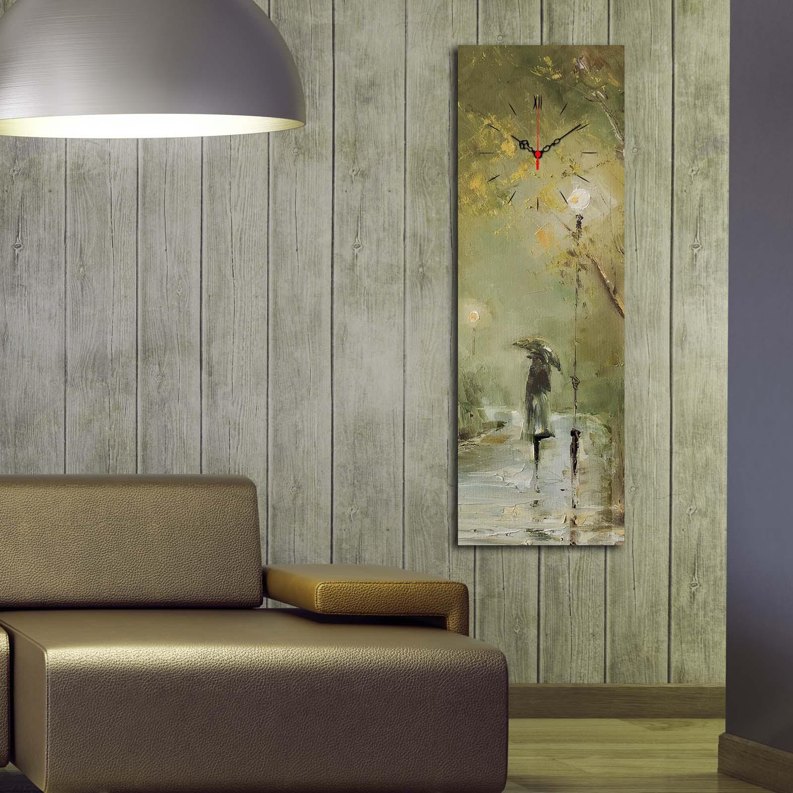 Zidni sat Wallity 30x90cm Šareni