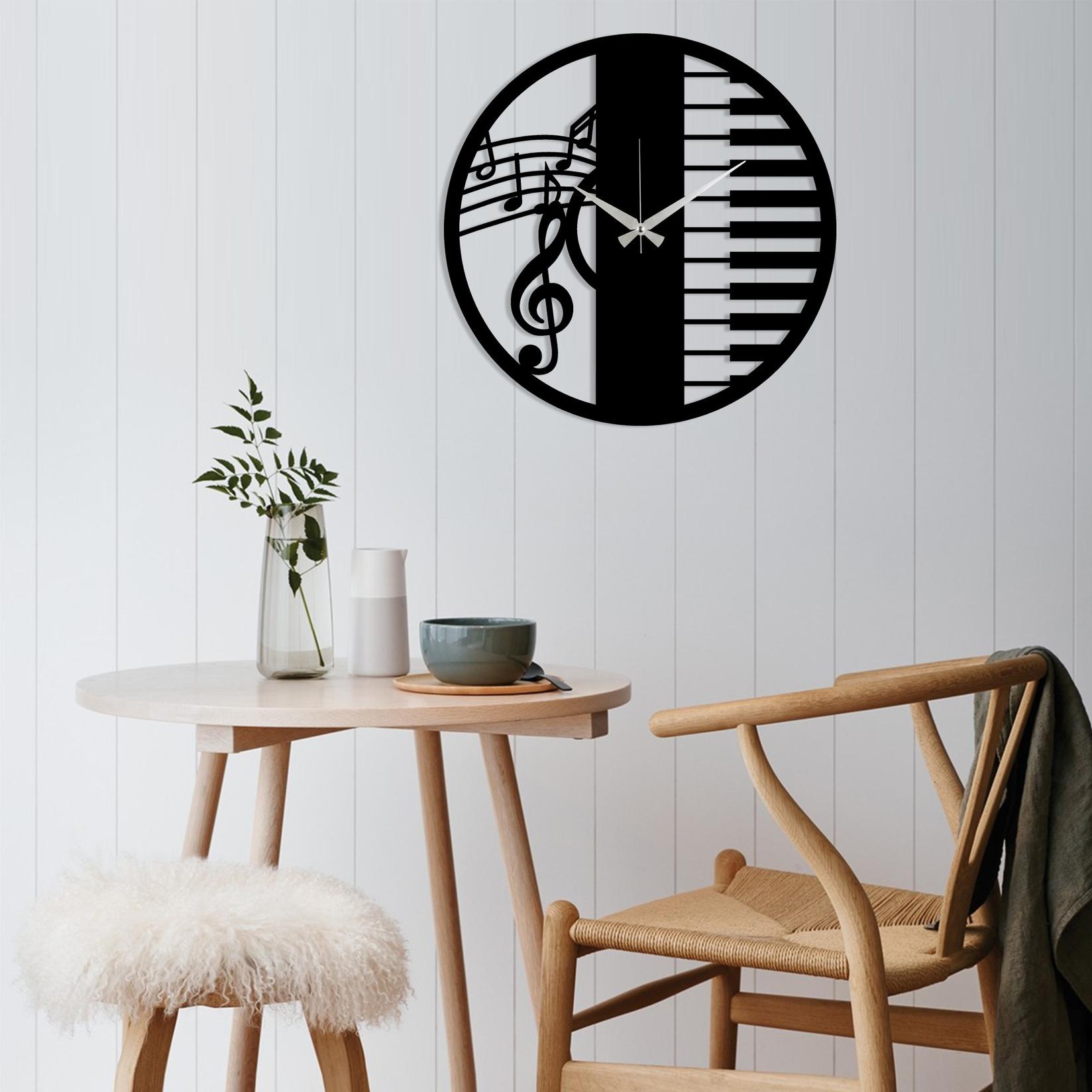 Zidni sat Wallity 48x48cm Crni