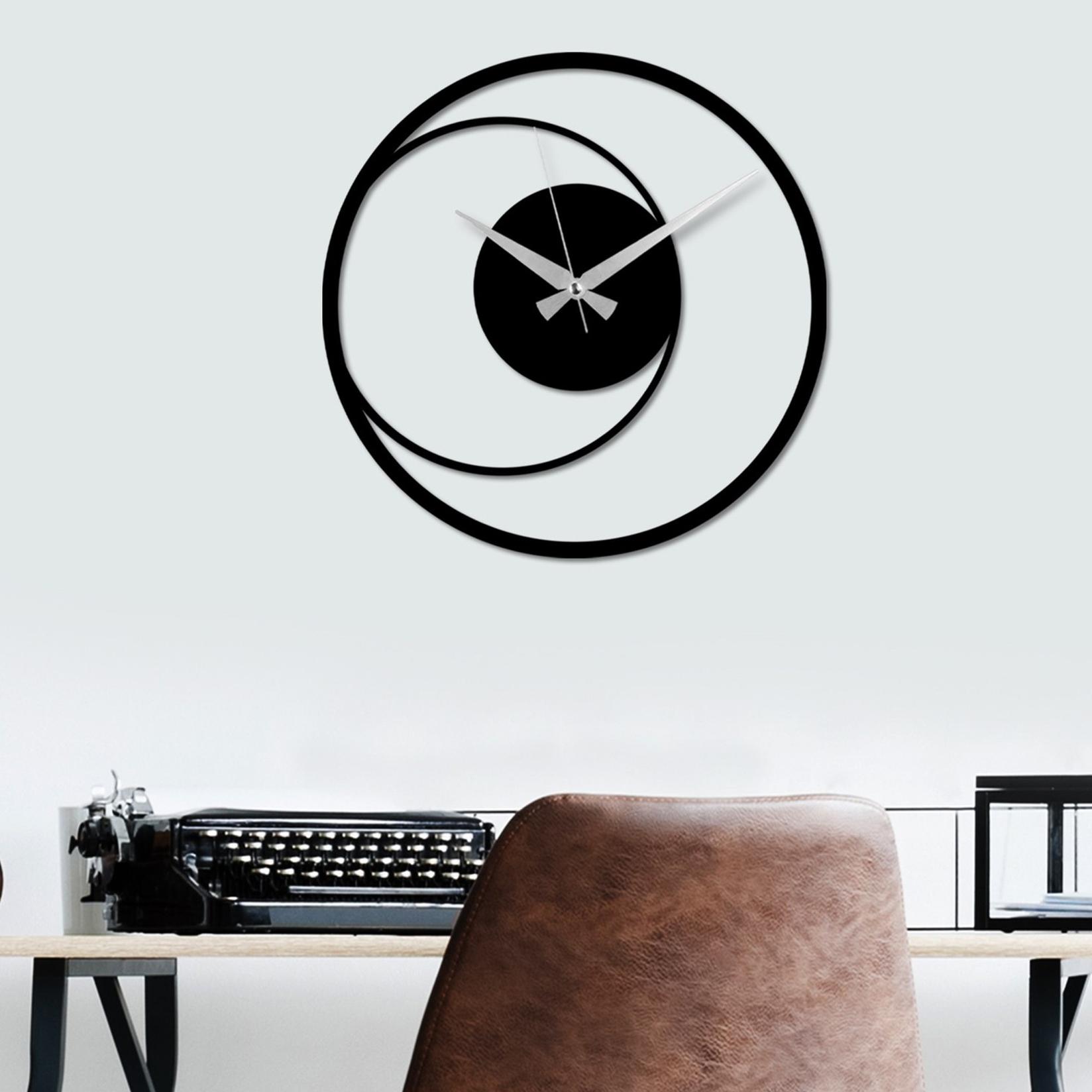 Zidni sat Wallity 49x49cm Crni