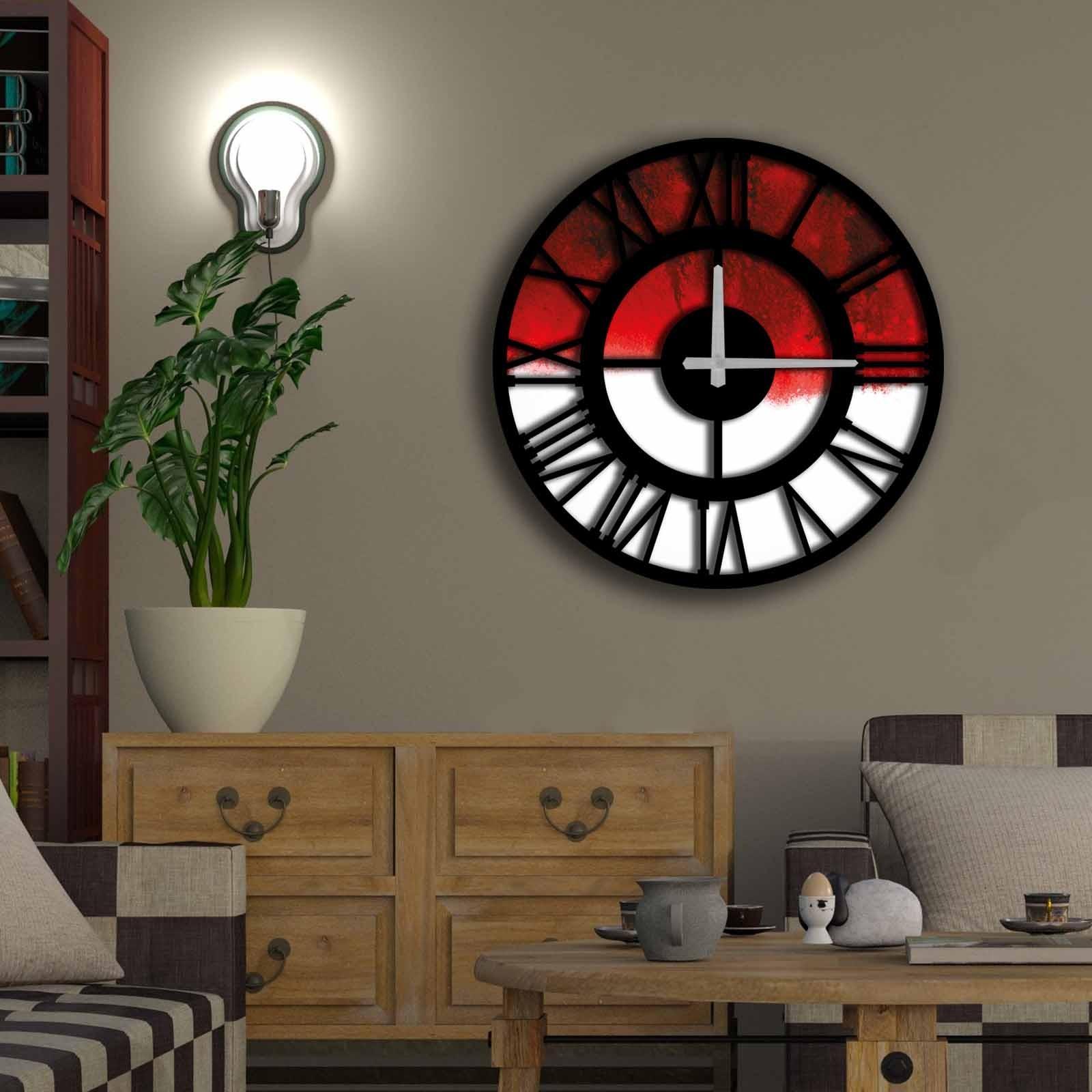 Zidni sat Wallity MDF 50cm šareni