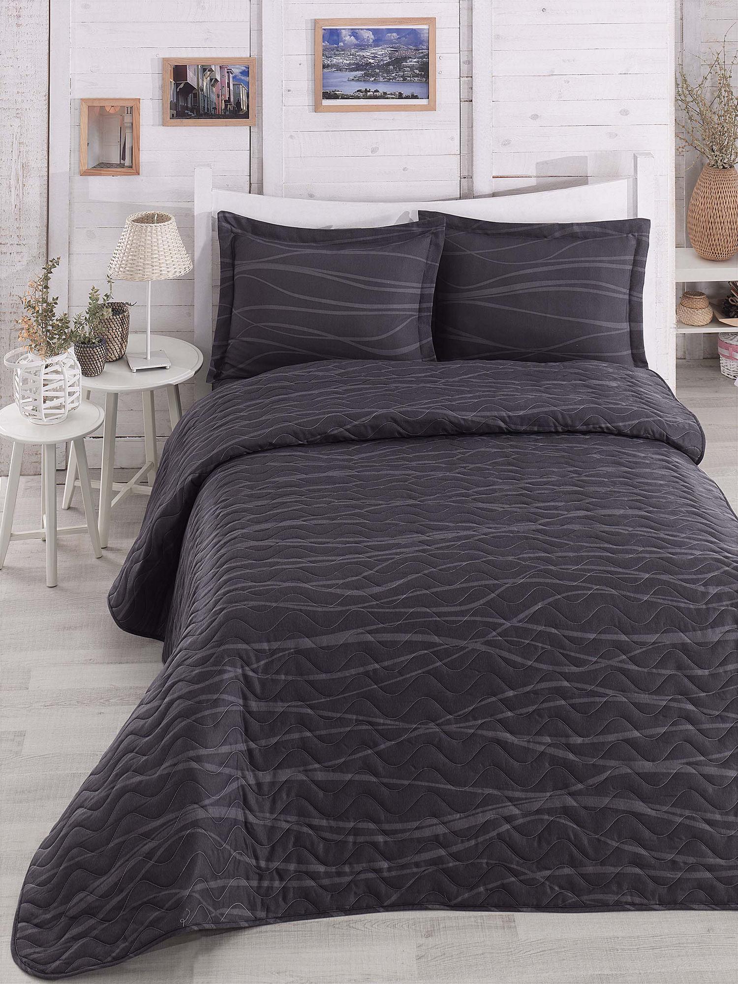 L'essentiel Maison Posteljina za francuski krevet Siva-Antracit