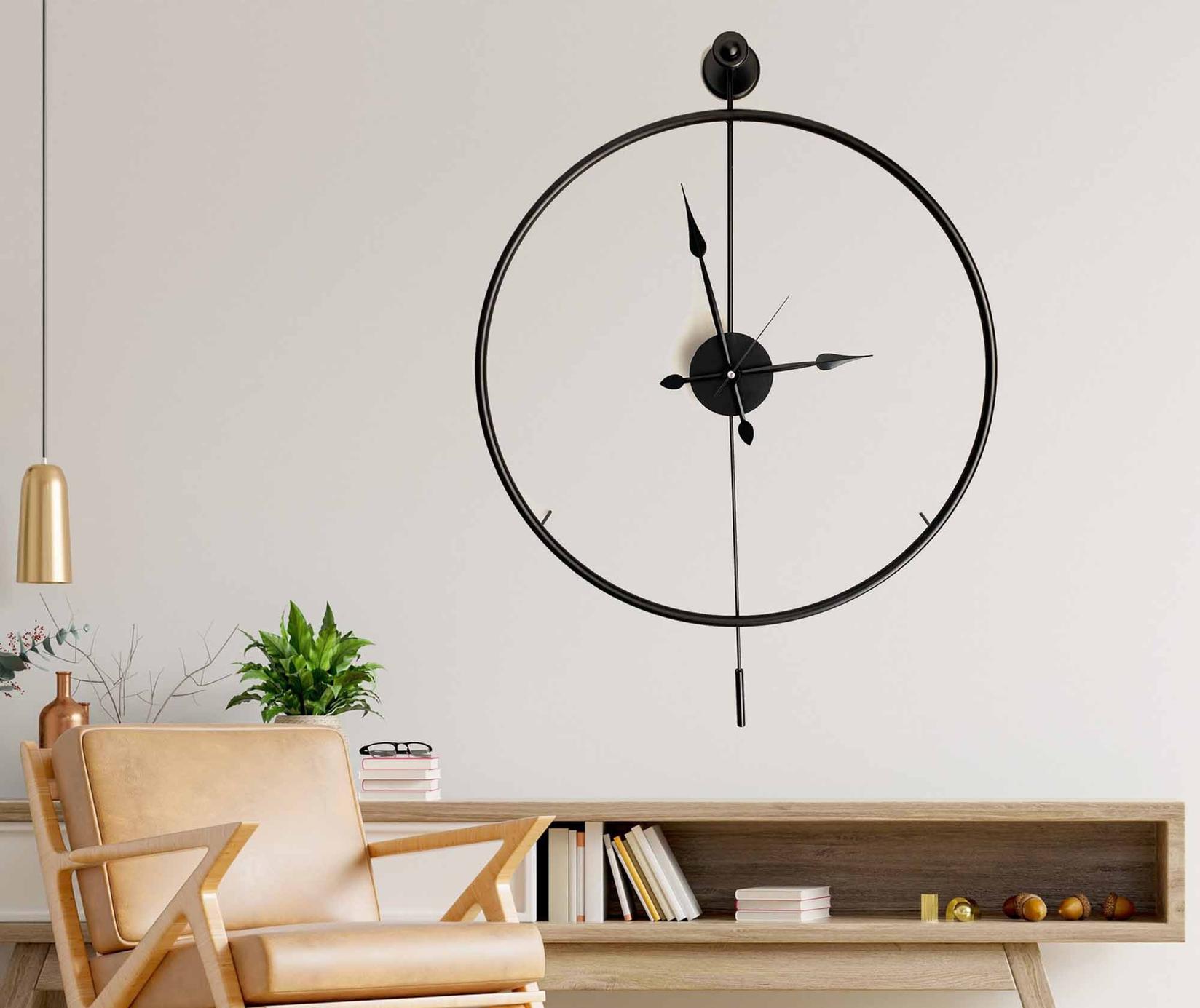 Zidni sat Wallity 58x80x7cm Crni