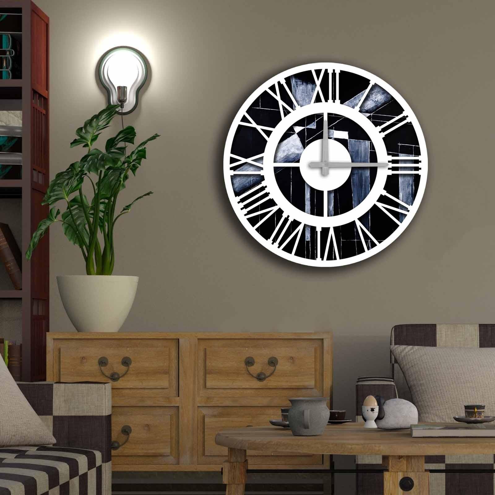 Zidni sat Wallity MDF 50cm šareni