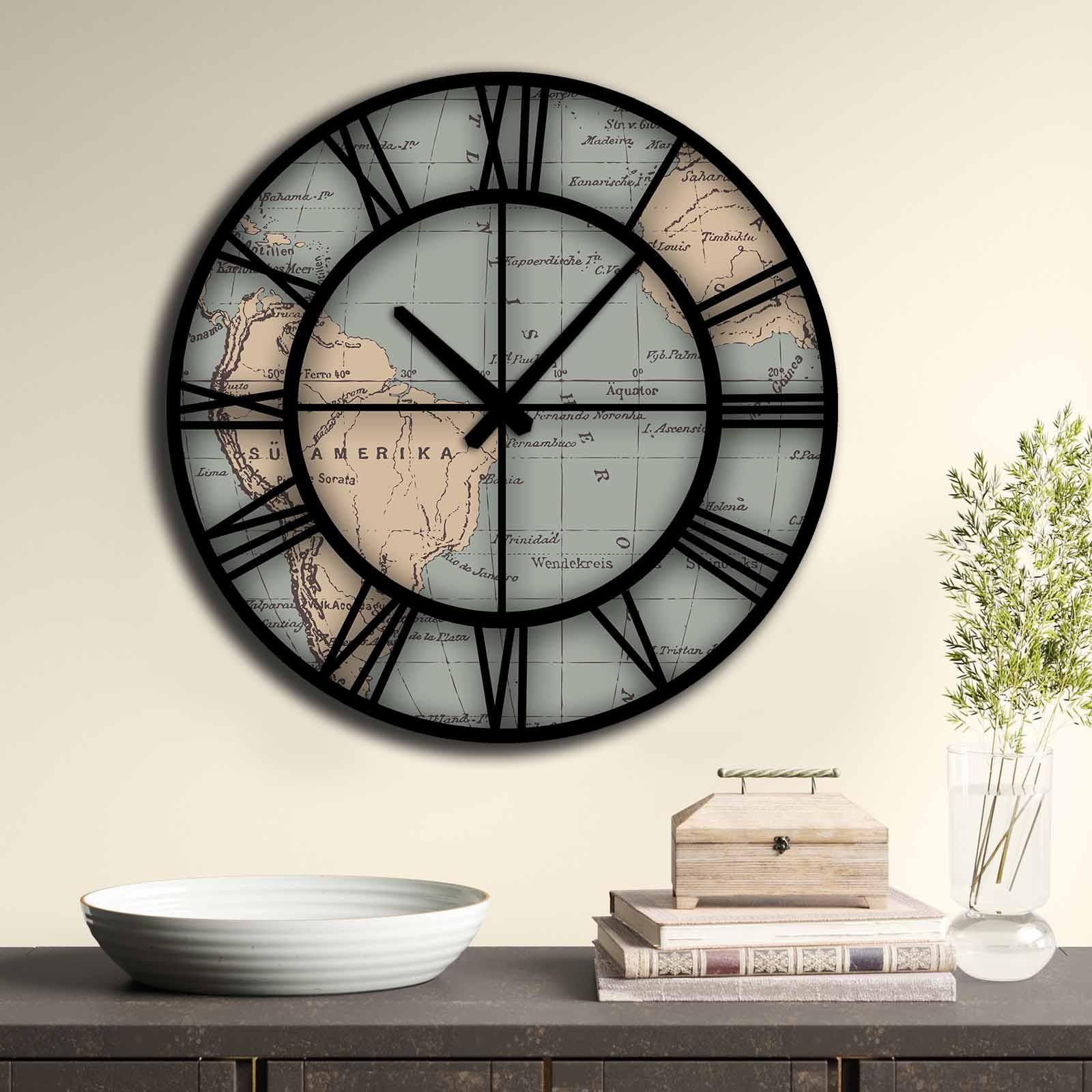 Zidni sat Wallity MDF 50cm šareni