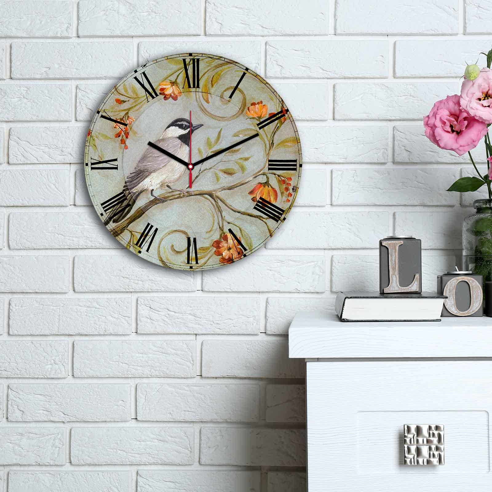 Zidni sat Wallity MDF 30cm šareni